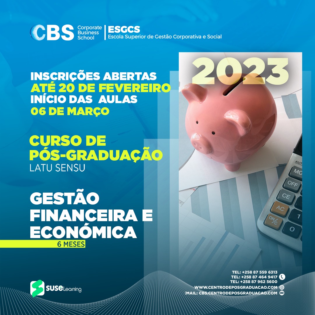 Pós-Graduação em Gestão Financeira e Económica
